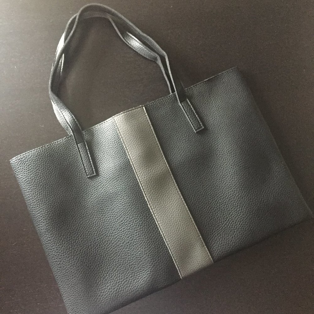 Vince Camuto Black Vegan Leather Tote